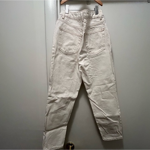 Topshop High Waist Crop Mom Jean - Ivory - Picture 4 of 6